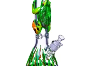 FROG DA SMOKER – 12.5″ GLOW IN THE DARK BEAKER BONG